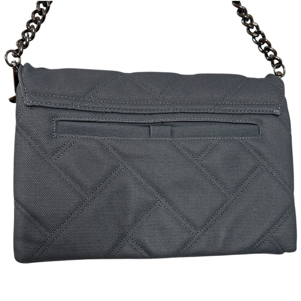 Lug Huddle Matte Luxe Shoulder Bag Slate Blue Quilted Multipocket Faux Leather - Picture 9 of 13